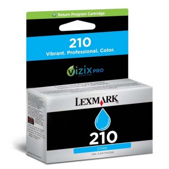 Lexmark 14L0086E (#210), originálny atrament, azúrový