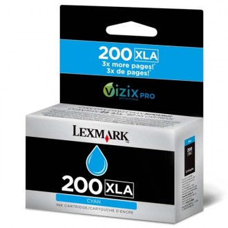 Lexmark 14L0198XLA (#200), originálny atrament, azúrový