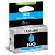Lexmark 14N0900E (#100), originálny atrament, azúrový