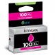Lexmark 14N1070EXL (#100), originálny atrament, purpurový
