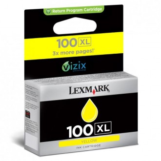 Lexmark 14N1071EXL (#100), originálny atrament, žltý