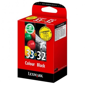 Lexmark 80D2951 (#32+33), originálny atrament, čierny/farebný, 2-pack