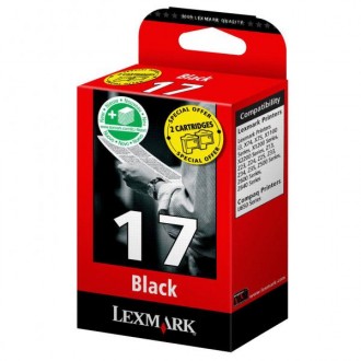 Lexmark 80D2954 (#17), originálny atrament, čierny, 2-pack