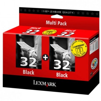 Lexmark 80D2956 (#32), originálny atrament, čierny, 2-pack