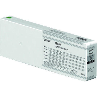 Epson T8049 (C13T804900), originálny atrament, svetlo svetlo čierny, 700 ml