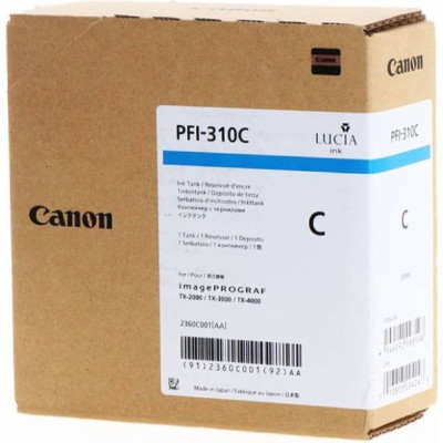 Canon PFI-310C (2360C001), originálny atrament, azúrový, 330 ml