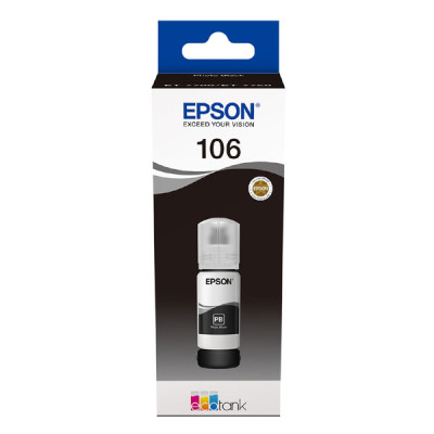 Epson T00R1 (C13T00R140, 106), originálny atrament, photo čierny, 70 ml