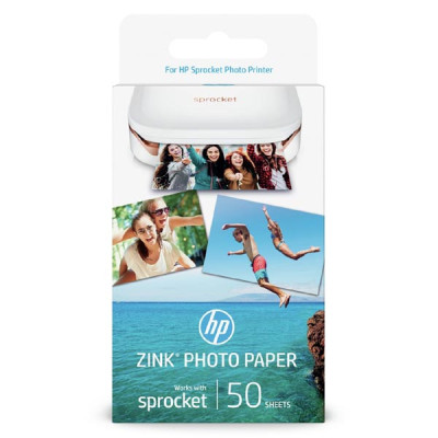 Samolepiaci fotopapier HP ZINK - 50 listov, 5 x 7,6 cm, 1DE37A