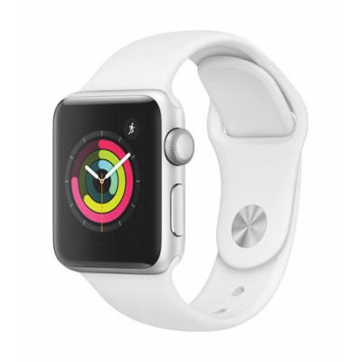 Apple Watch Series 3 GPS, 38mm Silver Aluminium Case with White Sport Band