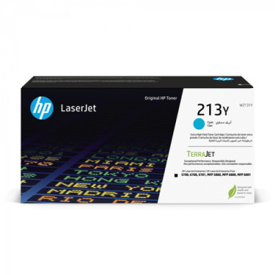 HP W2131Y (213Y), originálny toner, azúrový