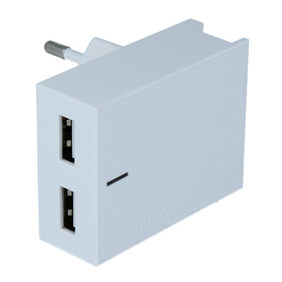 SWISSTEN Sieťový adaptér 15W, 2 porty, USB-A, kábel Lightning Mfi, Smart IC