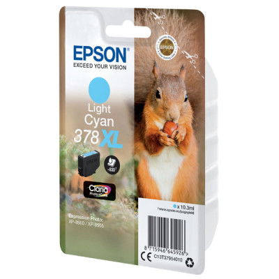 Epson T3795 (C13T37954010, 378XL), originálny atrament, svetlo azúrový, 10.3, XL