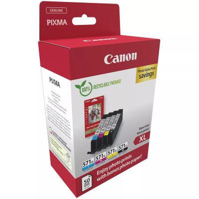 Canon CLI-571XL (0332C006), originálny atrament, CMYK, 4 x 11 ml , 4-pack