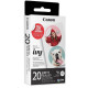 Samolepiaci fotopapier Canon ZINK - 20 listov, 3,3 cm, ZP-2030-2C, 4967C003