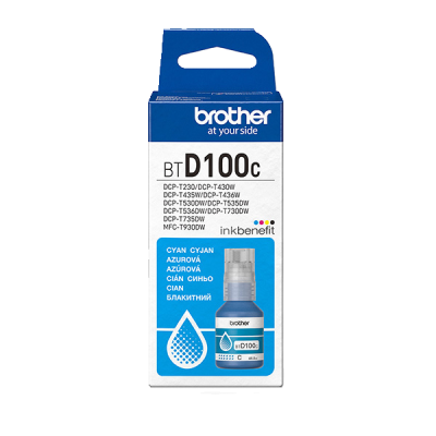Brother BTD100C, originálny atrament, azúrový, 48,8 ml