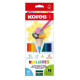 Pastelky Kores Kolores trojhranné + strúhadlo - 12 farieb