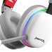 Marvo MONKA ECHO, slúchadlá s mikrofónom, biela, podsvietená, Tri-mode