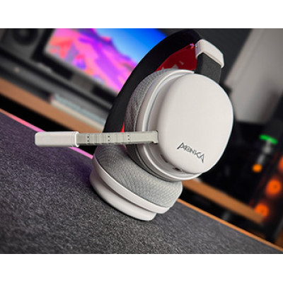 Marvo MONKA ECHO, slúchadlá s mikrofónom, biela, podsvietená, Tri-mode