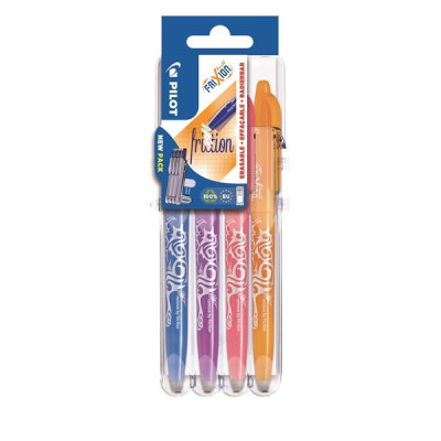 Gélový roller Pilot FriXion Ball 07, súprava 4 ks NEW PACK
