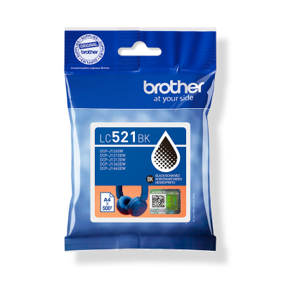 Brother LC-521BK, originálny atrament, čierny