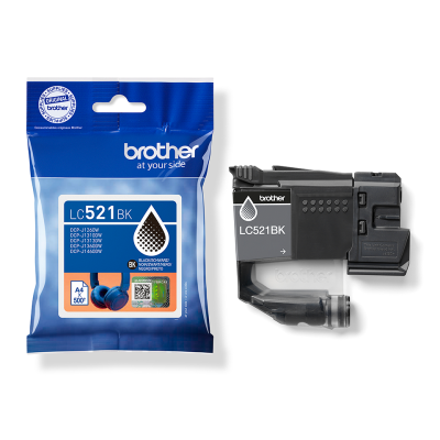 Brother LC-521BK, originálny atrament, čierny