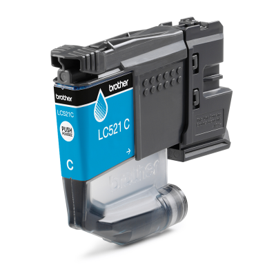 Brother LC-521C, originálny atrament, azúrový