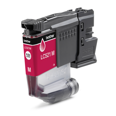 Brother LC-521M, originálny atrament, purpurový