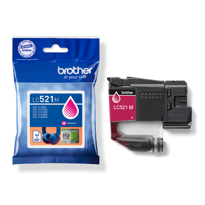Brother LC-521M, originálny atrament, purpurový