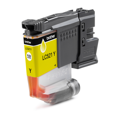 Brother LC-521Y, originálny atrament, žltý