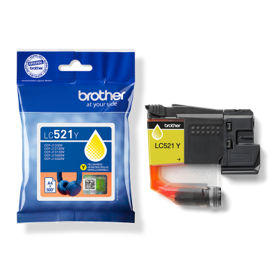 Brother LC-521Y, originálny atrament, žltý