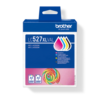Brother LC-527XLVAL, originálny atrament, CMYK, 4-pack