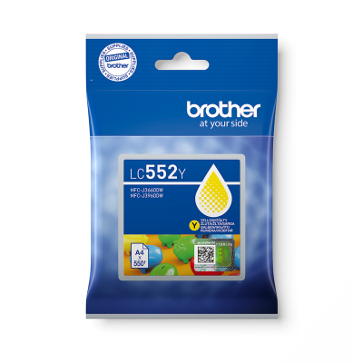 Brother LC-552Y, originálny atrament, žltý
