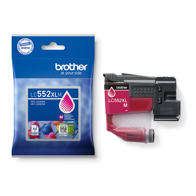 Brother LC-552XLM , originálny atrament, purpurový, XL