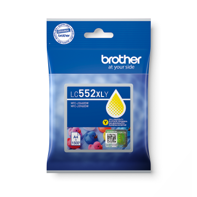 Brother LC-552XLY, originálny atrament, žltý, XL