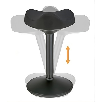 Powerton ERGO BALANC Balančná ergonomická stolička, čierna
