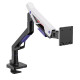 Powerton ERGO STRYNX Polohovatelný držák pro monitor, bílo/černá, 2-30KG, svorka, 24"- 57", 75x75/100x100/100x200/200x100/200x200