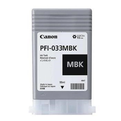 Canon PFI-033 MBK (7476C001), originálny atrament, matne čierny, 55 ml