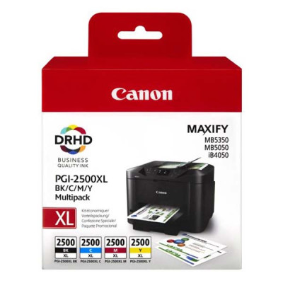 Canon PGI-2500CMYK XL (9254B004), originálny atrament, CMYK, 4-pack