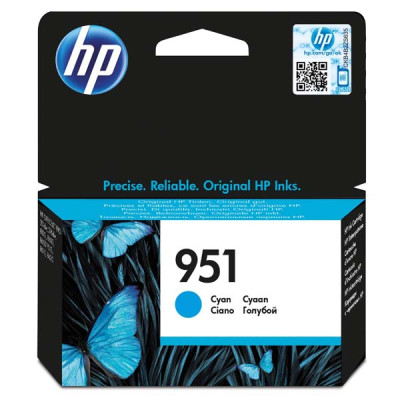 HP CN050AE (951), originálny atrament, azúrový