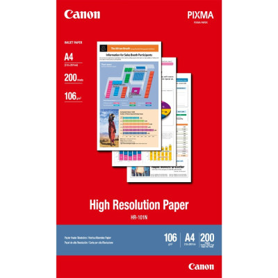 Canon High Resolution Paper, foto papír, speciálně vyhlazený, biela, A4, 106 g/m2, 200 ks, HR-101 A4, tonerový
