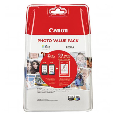 Canon PG-545XL/CL-546XL (8286B006), originálny atrament, čierny/farebný, 15 + 13 ml
