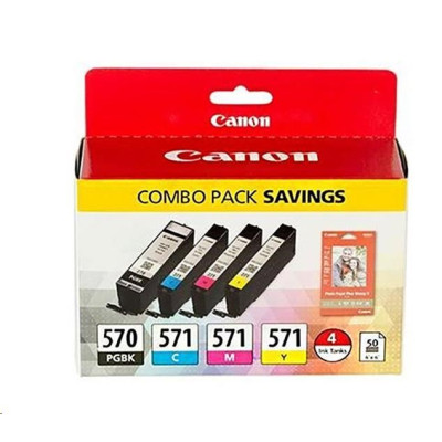 Canon PGI-570/CLI-571 (0372C004), originálny atrament, PGBK/C/M/Y/BK, 15 ml  + 4 x 7 ml