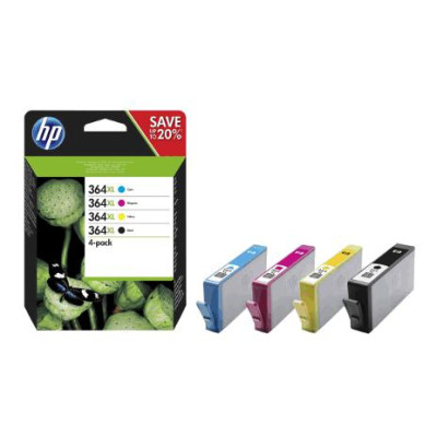 HP N9J74AE (364XL, J3M83AE), originálny atrament, CMYK, 4-pack