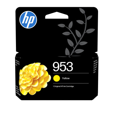 HP F6U14AE (953), originálny atrament, žltý, 10 ml
