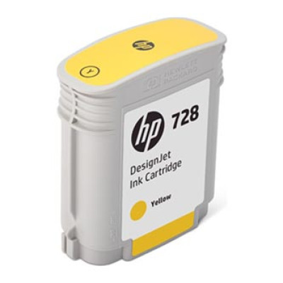 HP F9J61A (728), originálny atrament, žltý, 40 ml