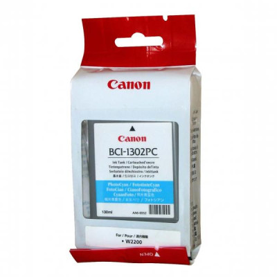 Canon BCI-1302C (7718A001), originálny atrament, azúrový, 130 ml