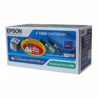 Epson C13S050268, originálny toner, CMYK, 4-pack