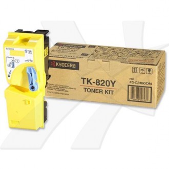 Kyocera TK-820Y, originálny toner, žltý