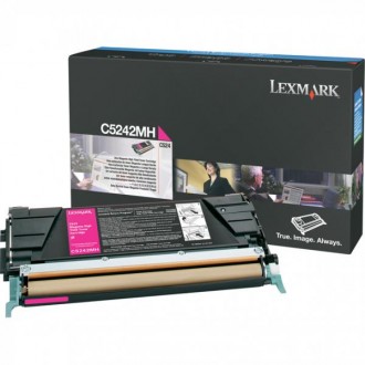 Lexmark C5242MH, originálny toner, purpurový