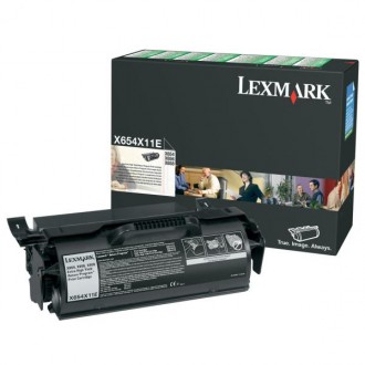Lexmark X654X11E, originálny toner, čierny